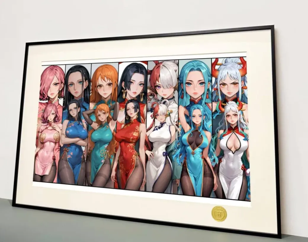 Cheongsam Ver. Female Characters Decorative Painting - ONE PIECE - H-TWO Studio