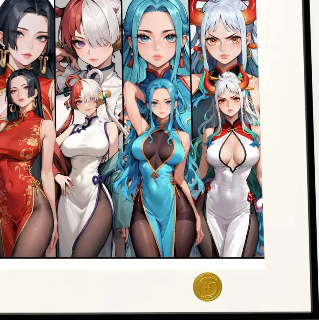 Cheongsam Ver. Female Characters Decorative Painting - ONE PIECE - H-TWO Studio