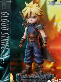 Chibi Ver. Cloud Strife - (FF7) Final Fantasy VII Statue - SenLinTu Studio