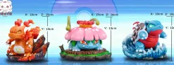 Chibi Ver. Gigantamax Kanto Starter Pokemon - Pokemon Resin Statue - MiaoLi Studio