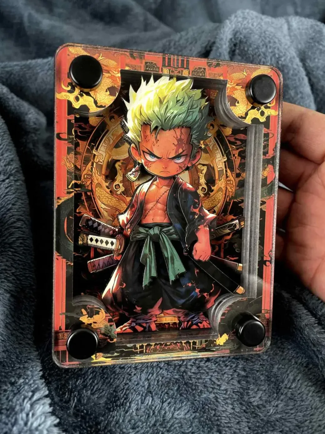 Chibi Ver. Roronoa Zoro Card Stand Display - ONE PIECE - momo Studio
