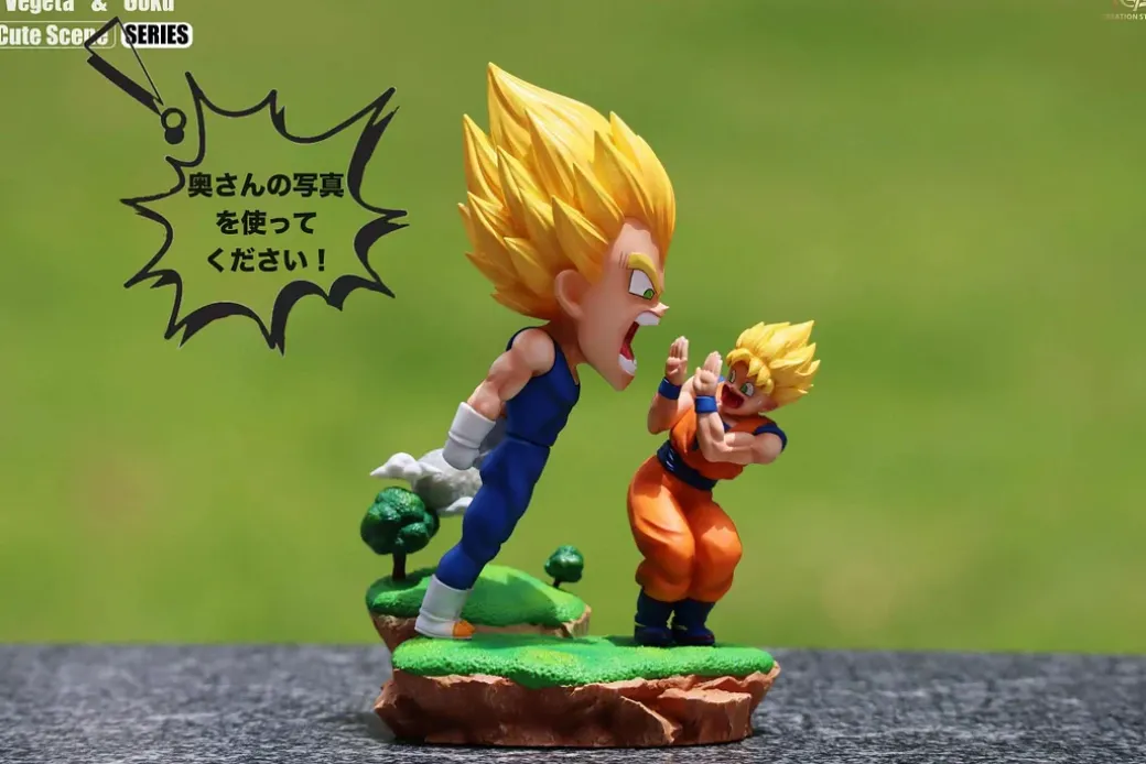 Chibi Ver. Scene Son Goku & Vegeta - Dragon Ball Resin Statue - Real Creation Studio