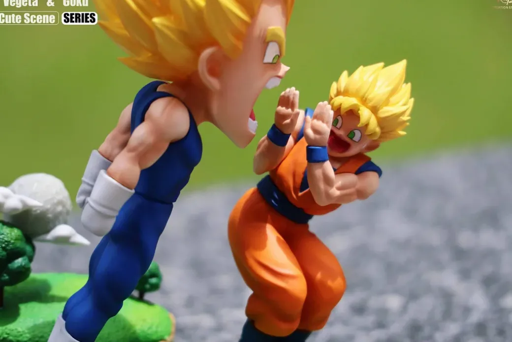 Chibi Ver. Scene Son Goku & Vegeta - Dragon Ball Resin Statue - Real Creation Studio