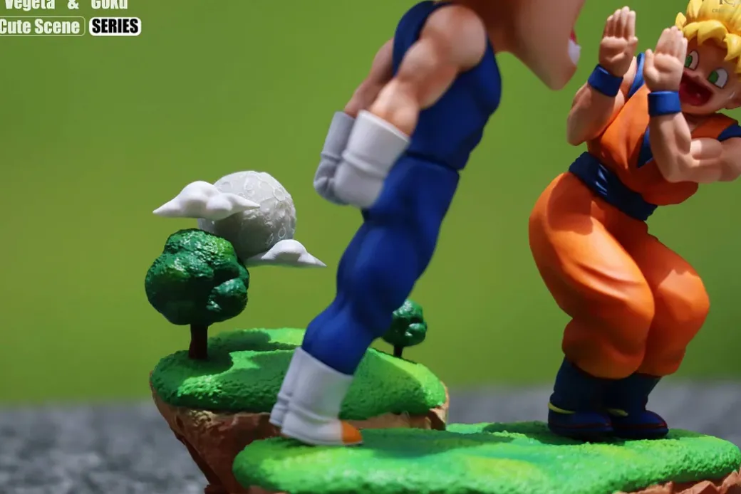 Chibi Ver. Scene Son Goku & Vegeta - Dragon Ball Resin Statue - Real Creation Studio