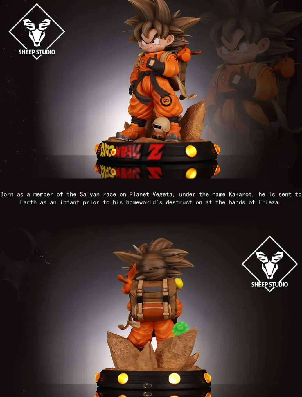 Chibi Ver. Son Goku with LED - Dragon Ball Resin Statue - Sheep Studio