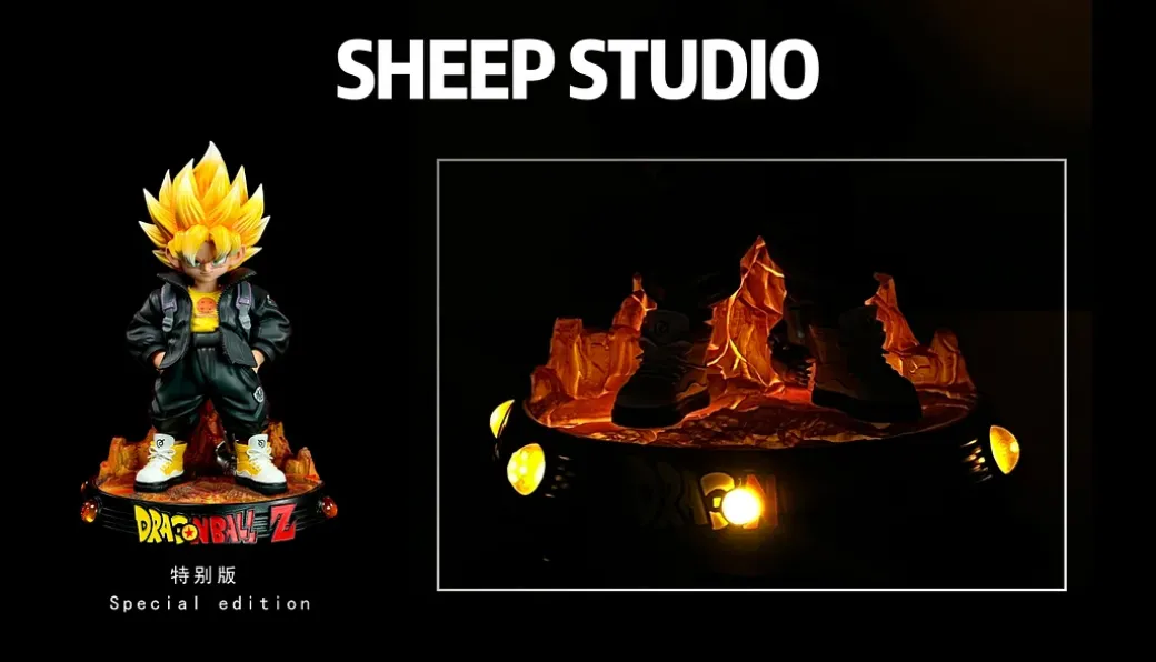 Chibi Ver. Super Saiyan Son Goku with LED - Dragon Ball Resin Statue - Sheep Studio