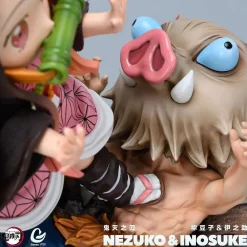 Chibi Version Kamado Nezuko & Hashibira Inosuke - Demon Slayer : Kimetsu No Yaiba Resin Statue - Goose FTY