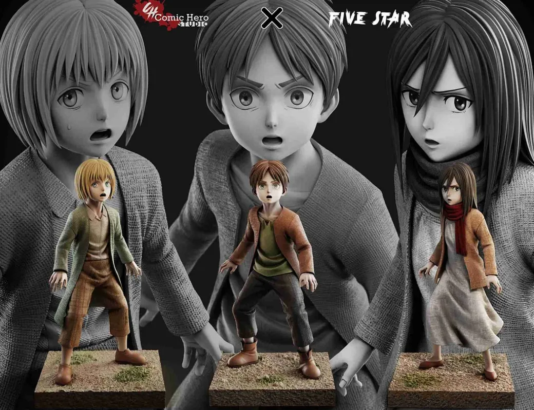 Childhood Mikasa Ackerman - Attack On Titan Resin Statue - Comic Hero Studio