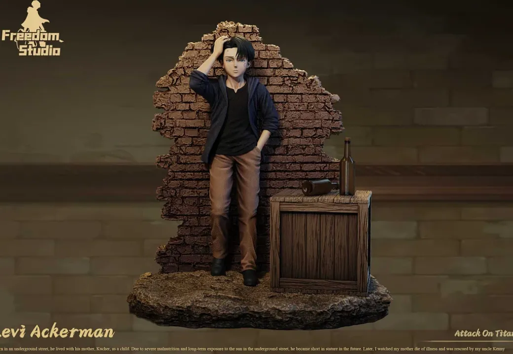 Childhood Series 004 Levi Ackerman - Attack on Titan Resin Statue - Freedom Studio