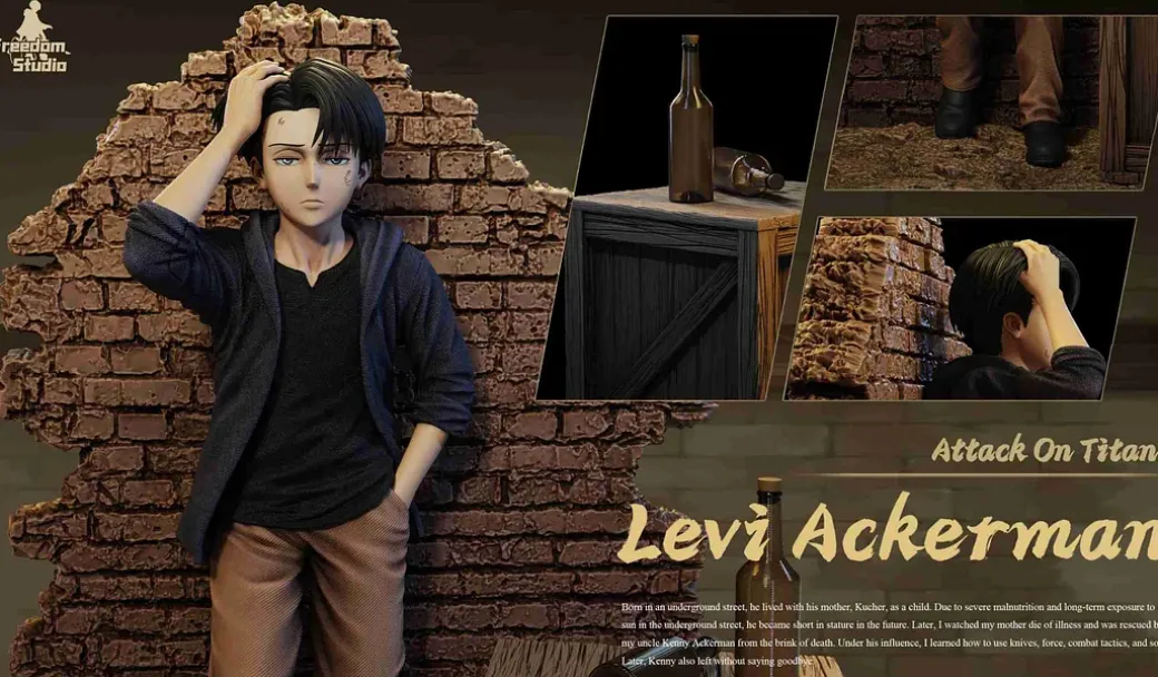 Childhood Series 004 Levi Ackerman - Attack on Titan Resin Statue - Freedom Studio