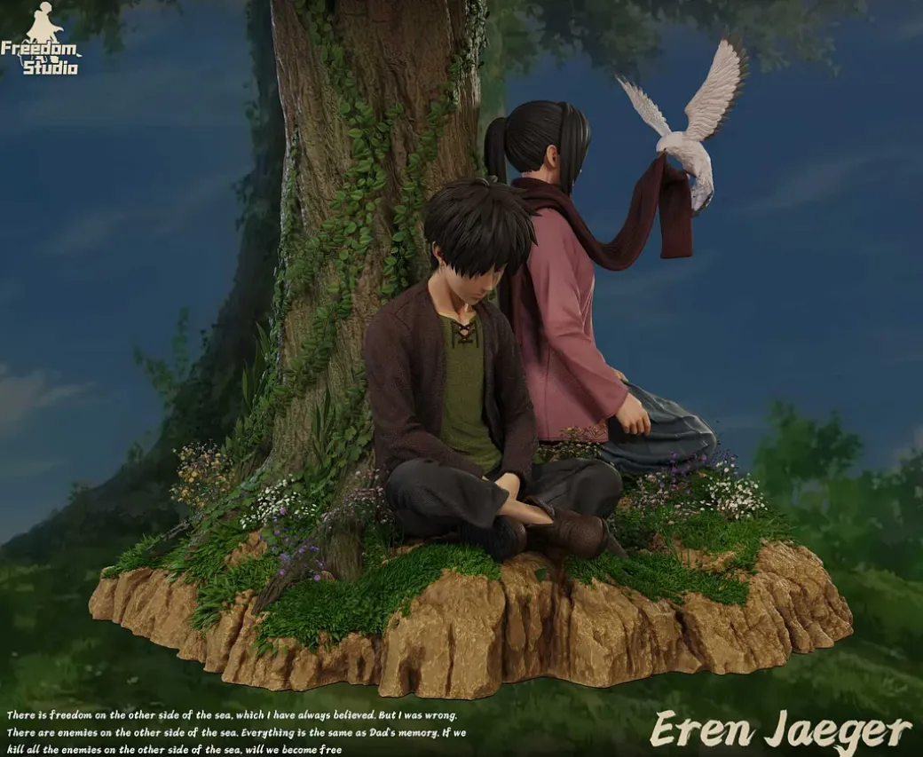 Childhood Series 005 Sleeping Eren Yeager - Attack On Titan Resin Statue - Freedom Studio
