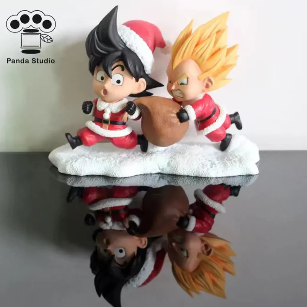 Christmas Brothers Son Goku & Vegeta - Dragon Ball Resin Statue - Panda Studio