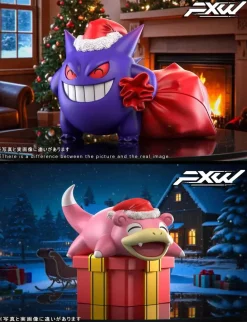 Christmas Gengar & Slowpoke - Pokemon Resin Statue - FXW Studio