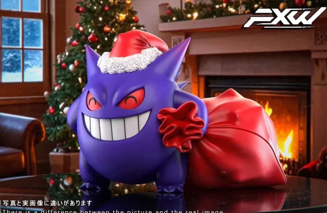 Christmas Gengar & Slowpoke - Pokemon Resin Statue - FXW Studio
