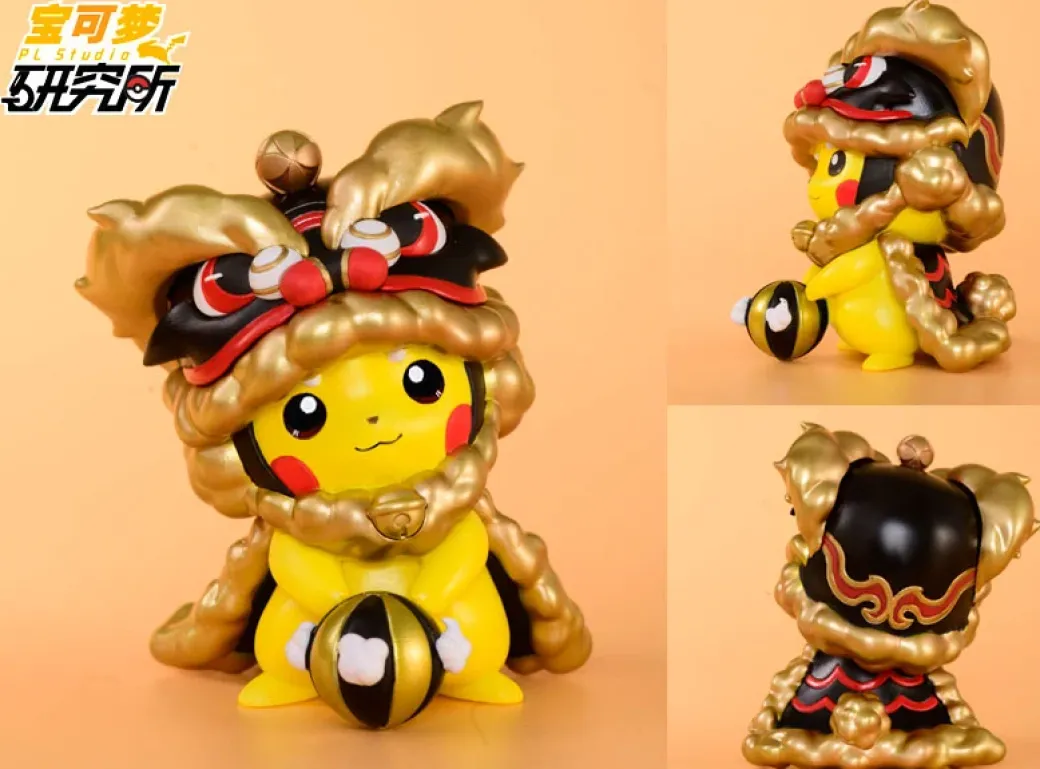 8CM Lion Dance Cosplay Pikachu - Pokemon Resin Statue - PL Studios