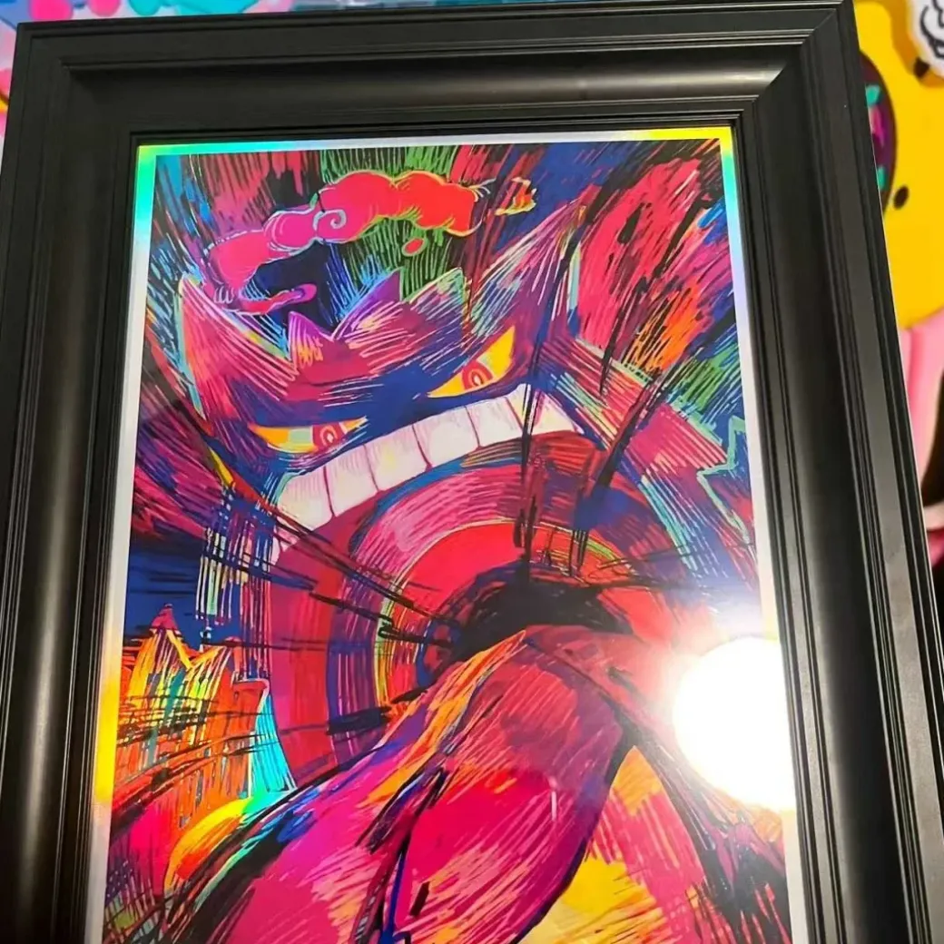Colourful Gengar Laser Decorative Painting - Pokemon Decorative Painting - AMaoHuaShe Studio