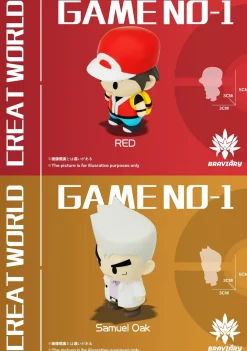 Console Series 001 Red & Professor Samuel Oak - Pokemon Statue - Braviary Studio
