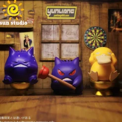 Constipated Psyduck & Unclogged Gengar - Pokemon Resin Statue - sun Studio