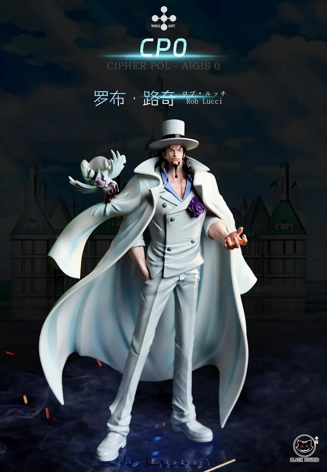 CP0 Rob Lucci & Kalifa - ONE PIECE Resin Statue - Black Studios