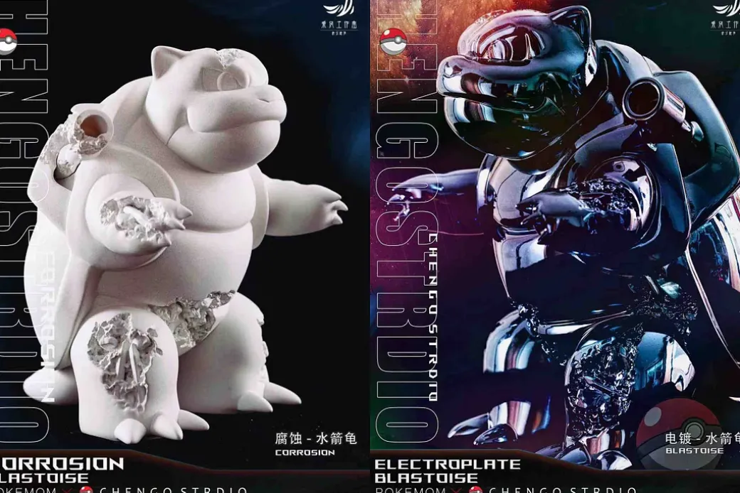 Crystal Pokemon Series Blastoise - Pokemon Resin Statue - Chengo Studio