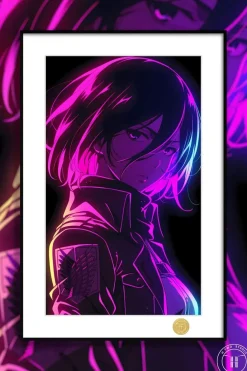 Cyber Mikasa Ackerman Decorative Painting - Attack On Titan - H-TWO Studio