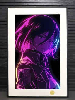 Cyber Mikasa Ackerman Decorative Painting - Attack On Titan - H-TWO Studio