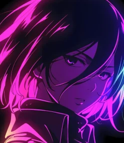 Cyber Mikasa Ackerman Decorative Painting - Attack On Titan - H-TWO Studio