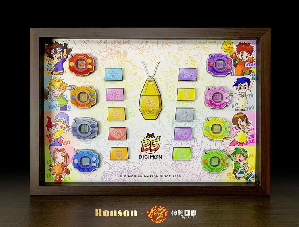 3D Acrylic Magnetic Decorative Paint of All Character's Crests & Digivice - Digimon Decorative Painting - Mystical Art Studios