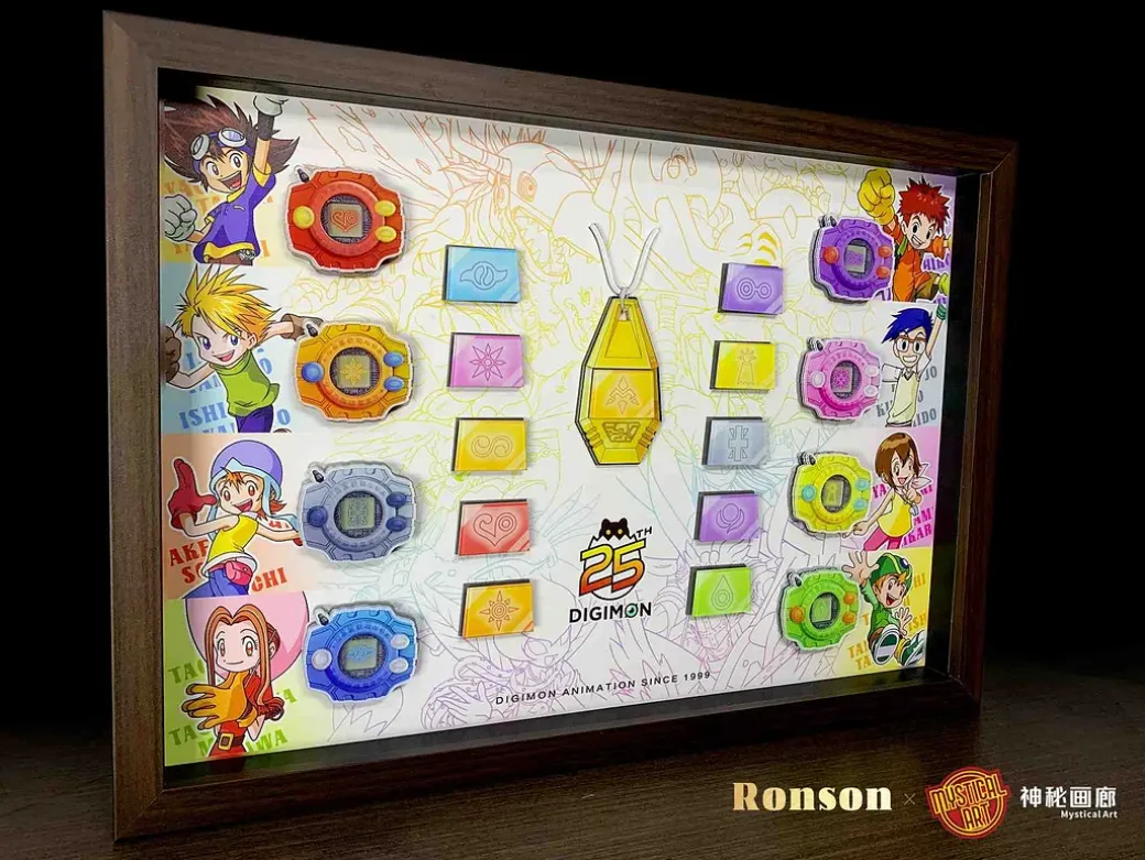 3D Acrylic Magnetic Decorative Paint of All Character's Crests & Digivice - Digimon Decorative Painting - Mystical Art Studios