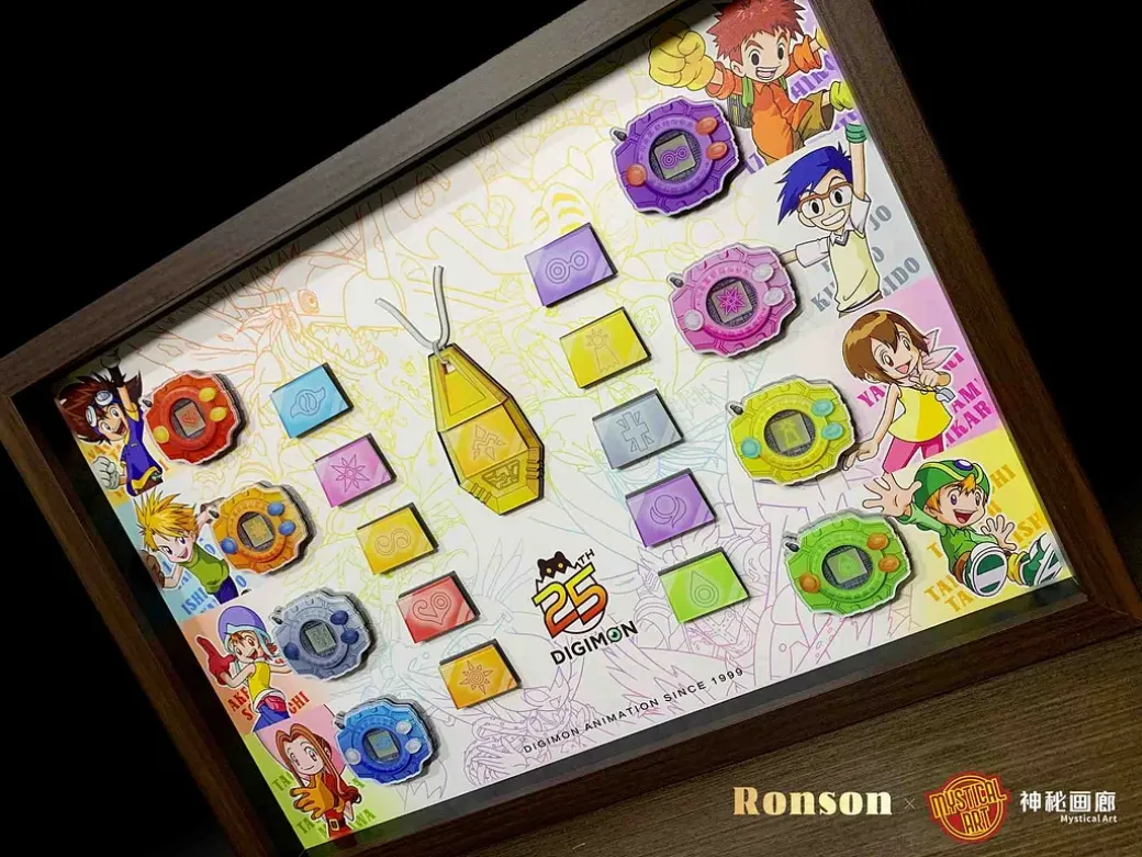 3D Acrylic Magnetic Decorative Paint of All Character's Crests & Digivice - Digimon Decorative Painting - Mystical Art Studios