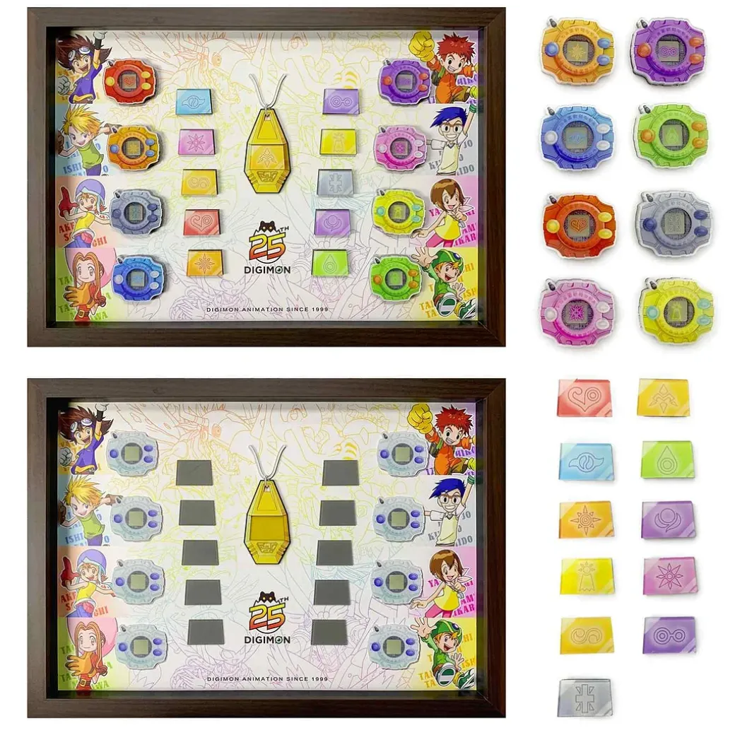 3D Acrylic Magnetic Decorative Paint of All Character's Crests & Digivice - Digimon Decorative Painting - Mystical Art Studios