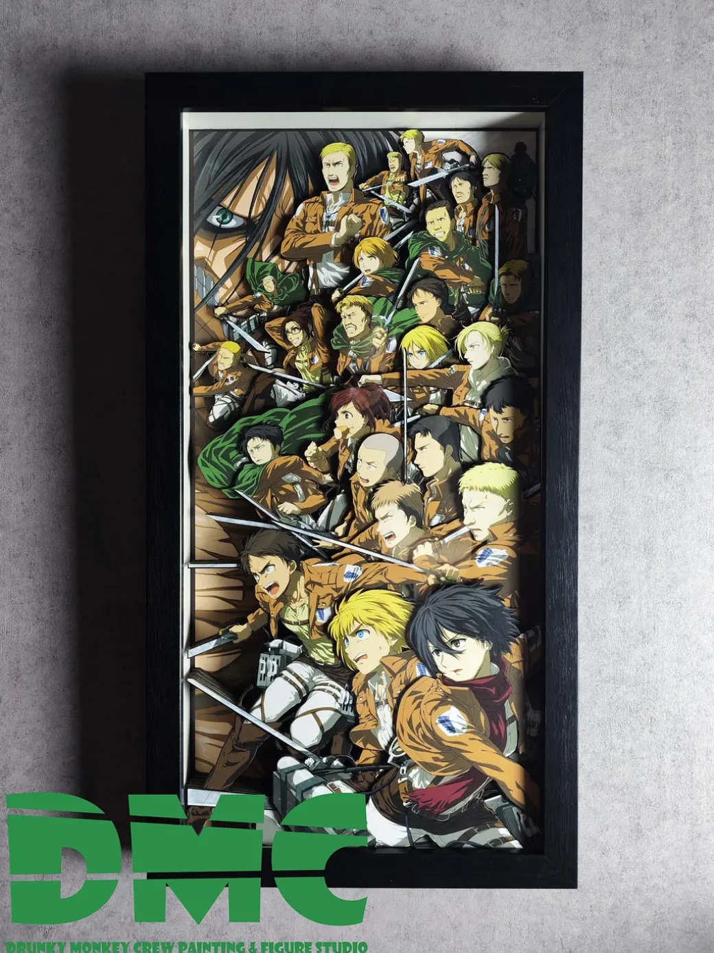3D Decorative Paint of Attack on Titan - Attack on Titan Decorative Painting - Drunky Monkey Crew Studio