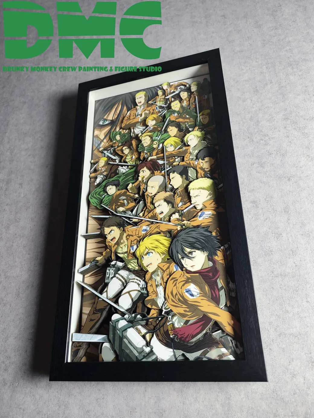 3D Decorative Paint of Attack on Titan - Attack on Titan Decorative Painting - Drunky Monkey Crew Studio