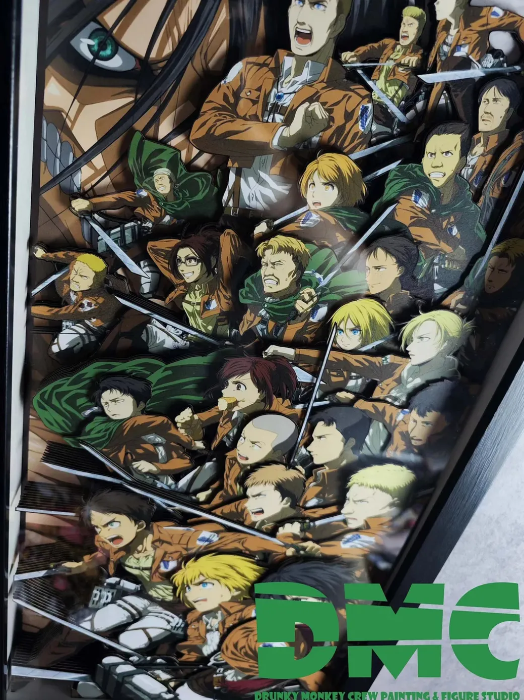 3D Decorative Paint of Attack on Titan - Attack on Titan Decorative Painting - Drunky Monkey Crew Studio