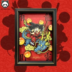 3D Decorative Paint of Dragon Year Son Goku & Shenron - Dragon Ball Decorative Painting - AoTu Panda Studio