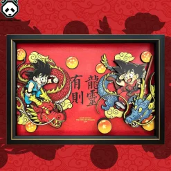 3D Decorative Paint of Dragon Year Son Goku & Shenron - Dragon Ball Decorative Painting - AoTu Panda Studio