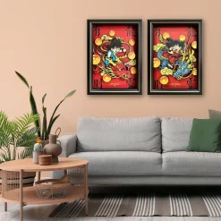 3D Decorative Paint of Dragon Year Son Goku & Shenron - Dragon Ball Decorative Painting - AoTu Panda Studio