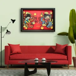 3D Decorative Paint of Dragon Year Son Goku & Shenron - Dragon Ball Decorative Painting - AoTu Panda Studio