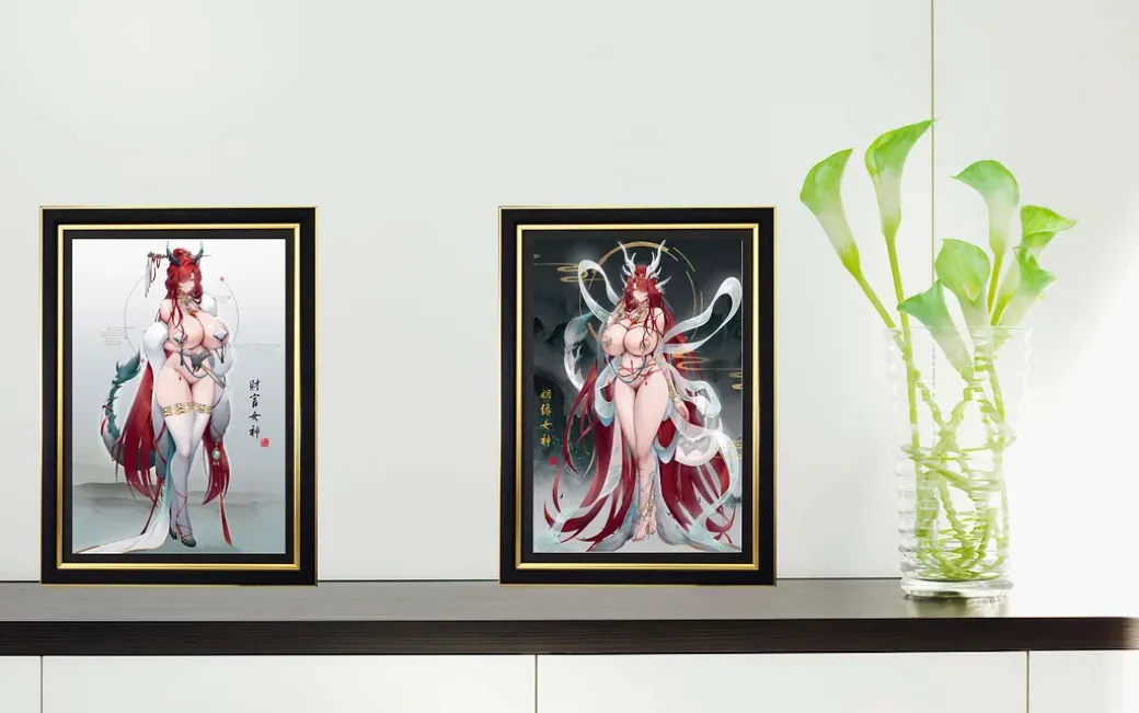 3D Decorative Paint of Dragon Year Goddess - Original Design Decorative Painting - ManJieZou Studio