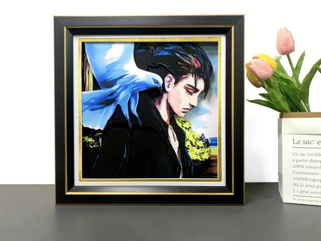 3D Decorative Paint of Eren Yeager - Attack On Titan Decorative Painting - momo Studio