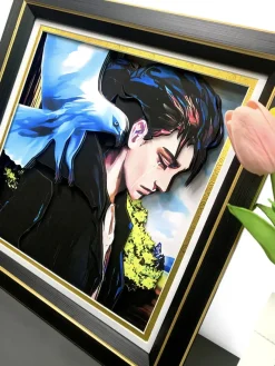 3D Decorative Paint of Eren Yeager - Attack On Titan Decorative Painting - momo Studio