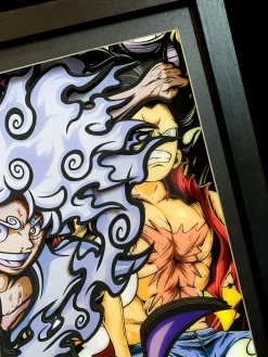 3D Decorative Paint of Light Guide Transformation Gear 5 Monkey D. Luffy with LED - ONE PIECE Decorative Painting - Mystical Art Studios