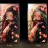 3D Decorative Paint of Light Guide Transformation Kamado Nezuko with LED - Demon Slayer: Kimetsu No Yaiba Decorative Painting - momo Studio
