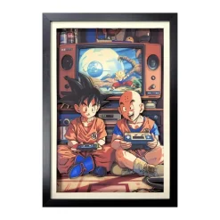 3D Decorative Paint of Son Goku & Krillin - Dragon Ball Decorative Painting - momo Studio