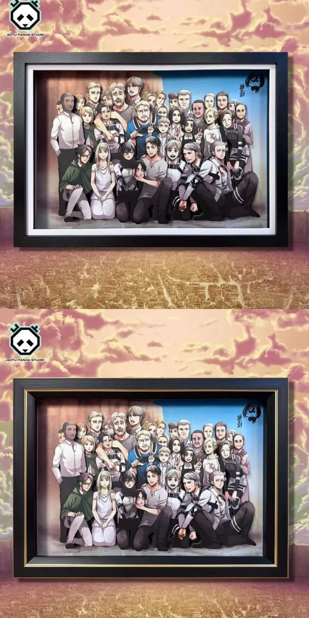 3D Decorative Paint of The End of Attack On Titan - Attack On Titan Decorative Painting - AoTu Panda Studio