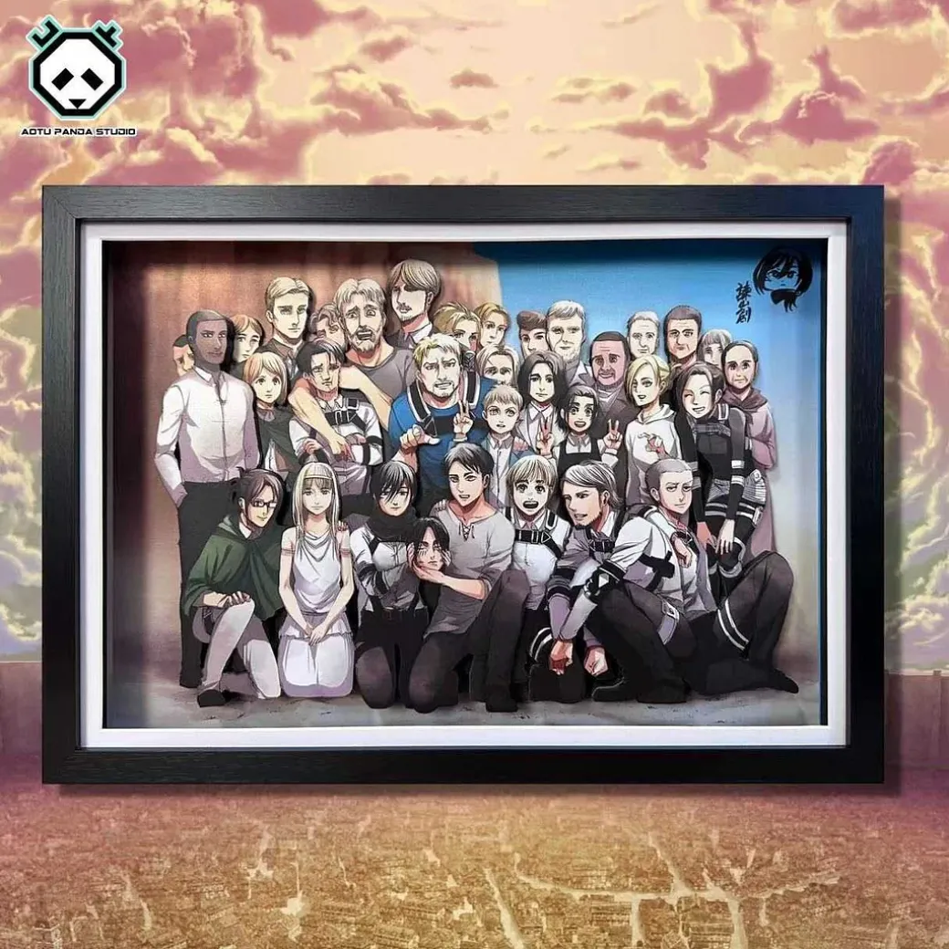 3D Decorative Paint of The End of Attack On Titan - Attack On Titan Decorative Painting - AoTu Panda Studio