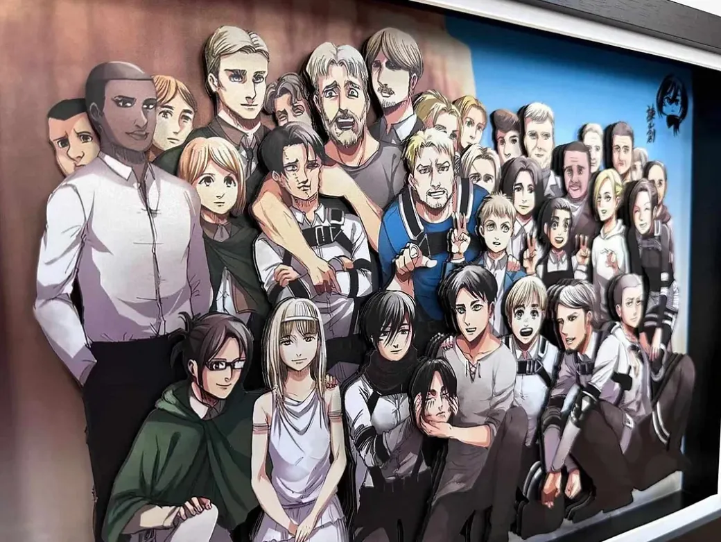 3D Decorative Paint of The End of Attack On Titan - Attack On Titan Decorative Painting - AoTu Panda Studio