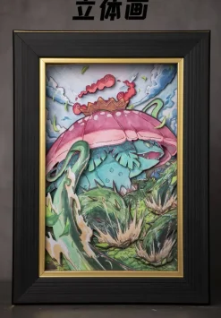 3D Decorative Painting & Card Carving of Bulbasaur & Charizard & Squirtle Squad - Pokemon - ManShang Studio