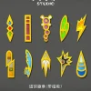 3D Pokémon Gym Badges of Unova Region - Pokemon Statue - PPAP Studios