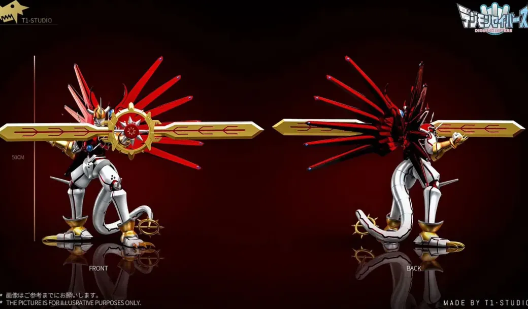 Daimon Masaru & Agumon (S) & Rize Greymon & Shine Greymon - Digimon Resin Statue - T1 Studio